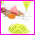Factory directly selling FDA various color collapsible custom silicone funnel,silicone rubber funnel